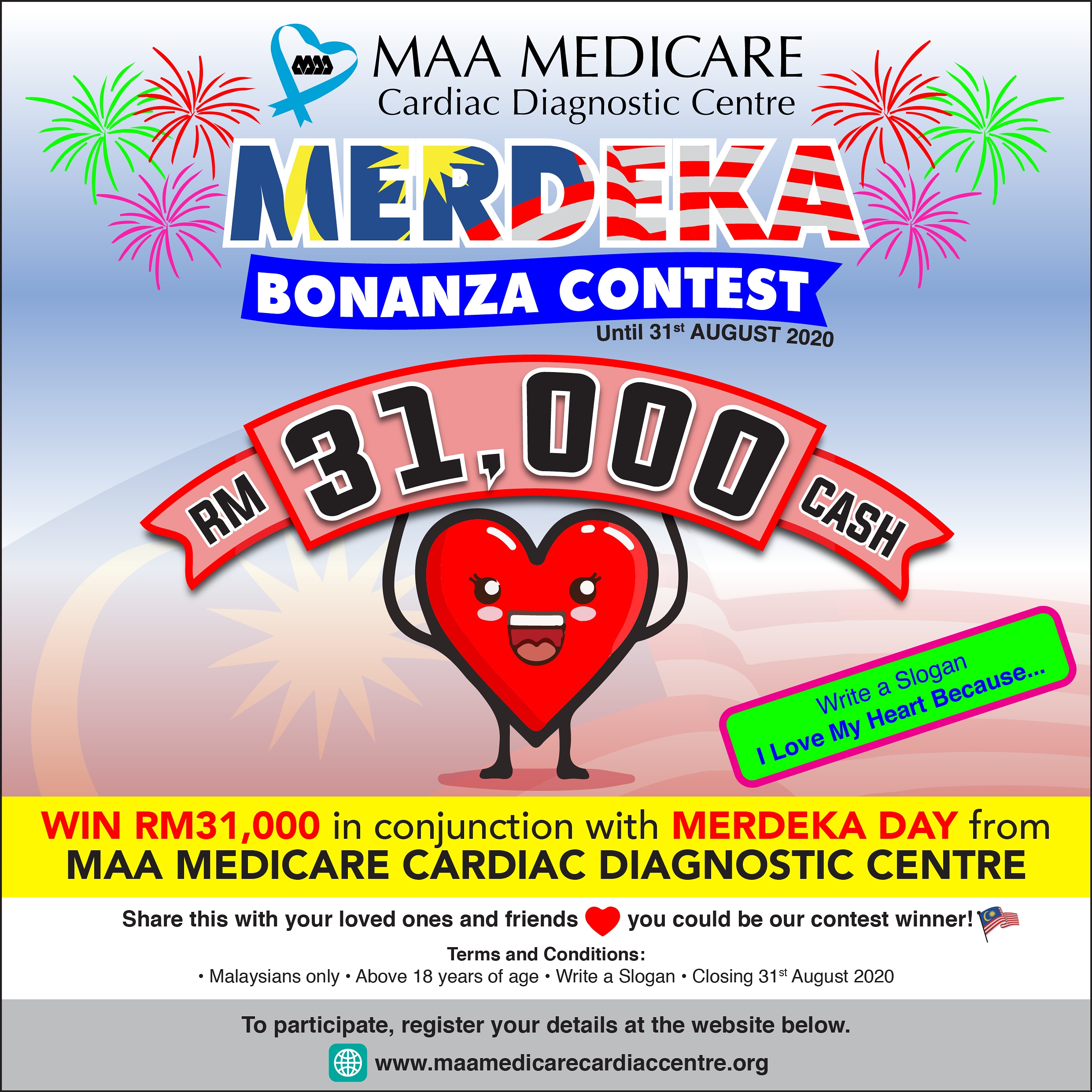 RM31,000 TO BE WON! Join the Merdeka Bonanza Contest today